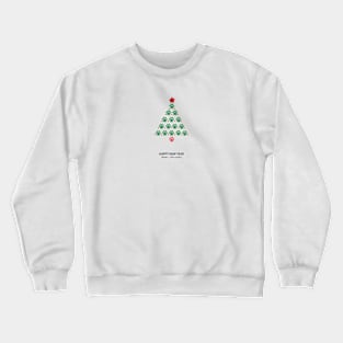 Made of green paw christmas tree Crewneck Sweatshirt